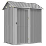 Casa si Gradina - Gradina si terasa - Casute de gradina - Sopron de gradina, gri deschis, 192x152,5x237cm otel galvanizat - Infinity.ro