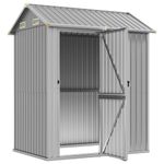Casa si Gradina - Gradina si terasa - Casute de gradina - Sopron de gradina, gri deschis, 192x152,5x237cm otel galvanizat - Infinity.ro