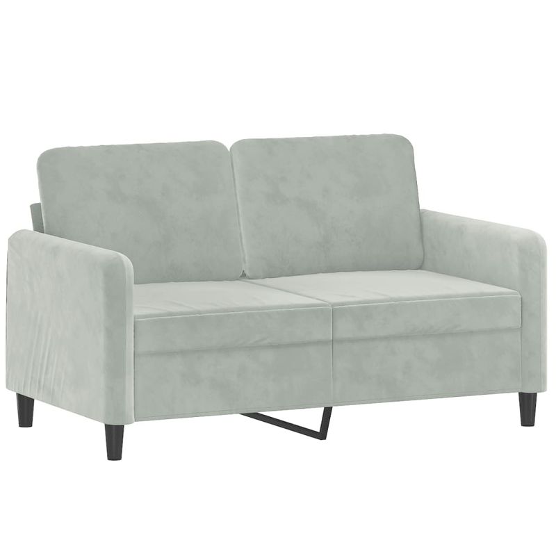 Casa si Gradina - Mobilier - Seturi de mobilier - Seturi living - Set de canapele, 3 piese, gri deschis, catifea - Infinity.ro