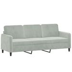 Casa si Gradina - Mobilier - Seturi de mobilier - Seturi living - Set de canapele, 3 piese, gri deschis, catifea - Infinity.ro