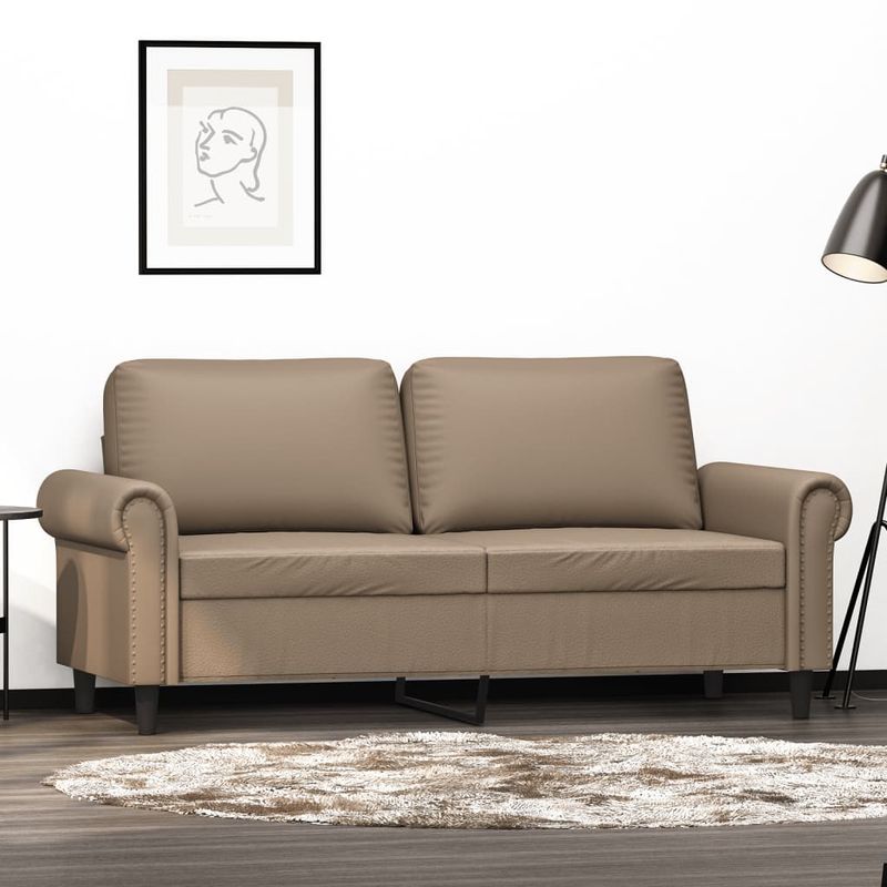 Casa si Gradina - Mobilier - Canapele si coltare - Canapele - Canapea cu 2 locuri, cappuccino, 140 cm, piele ecologica - Infinity.ro