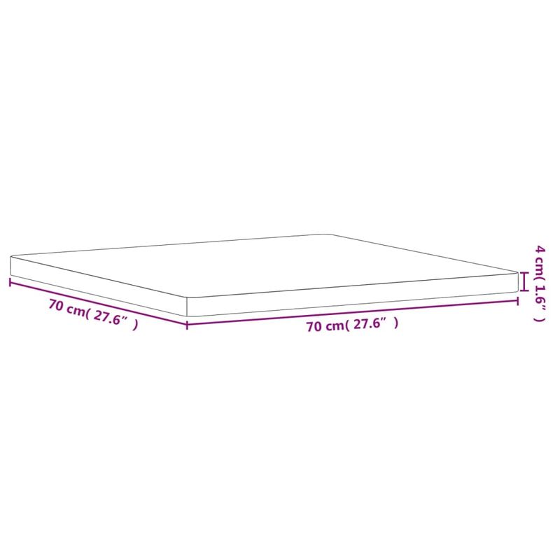 Casa si Gradina - Mobilier - Feronerie si accesorii mobila - Blat de masa patrat, 70x70x4 cm, lemn masiv de fag, maro - Infinity.ro