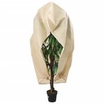 Casa si Gradina - Gradinarit si plante - Unelte gradinarit - Accesorii pentru unelte gradinarit - Protectie de fleece plante cu fermoar 2 buc 70 g/m² 1,55x1,55 m, bej - Infinity.ro