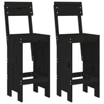 Casa si Gradina - Gradina si terasa - Mobilier exterior - Seturi mobila gradina - Set bar de gradina, 3 piese, negru, lemn masiv de pin - Infinity.ro