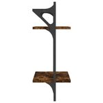 Casa si Gradina - Mobilier - Biblioteci si rafturi - Rafturi - Rafturi perete 2 niveluri/bare 2 buc stejar fumuriu 30x25x65cm - Infinity.ro