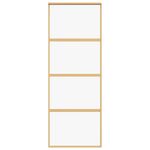 Casa si Gradina - Constructii - Usi interior, exterior si garaj - Usi garaj - Usa glisanta auriu 76x205 cm sticla ESG transparenta/aluminiu - Infinity.ro