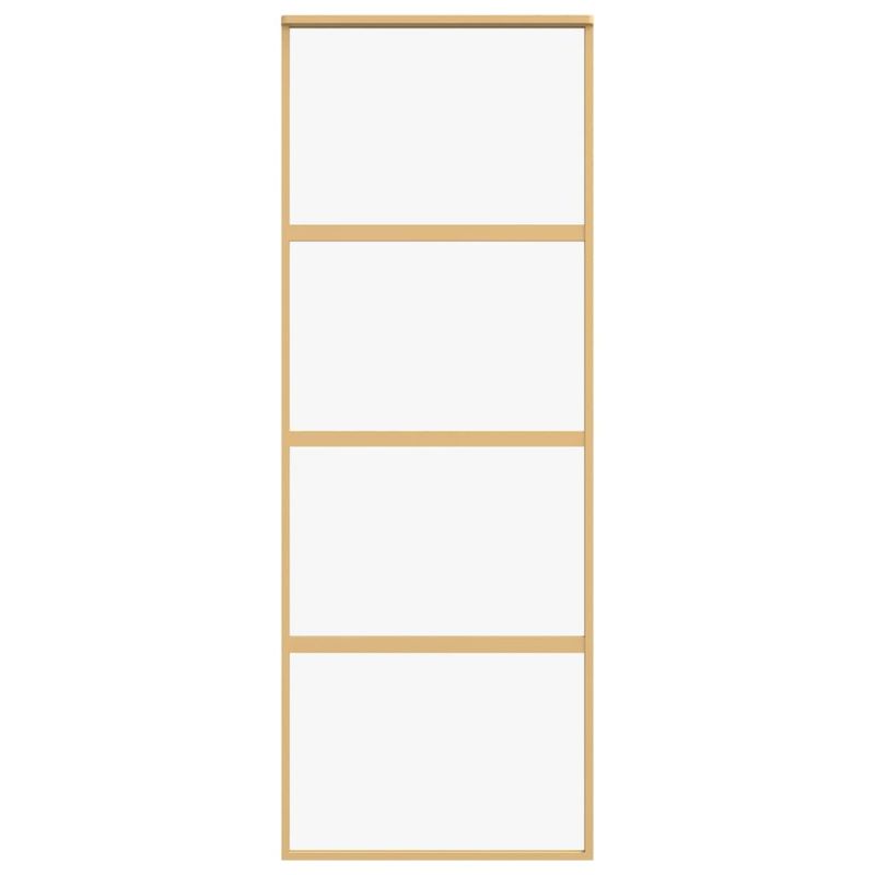 Casa si Gradina - Constructii - Usi interior, exterior si garaj - Usi garaj - Usa glisanta auriu 76x205 cm sticla ESG transparenta/aluminiu - Infinity.ro