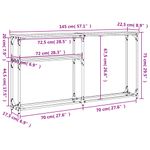 Casa si Gradina - Mobilier - Comode si corpuri - Console - Masuta consola, gri sonoma, 145x22,5x75 cm, lemn prelucrat - Infinity.ro