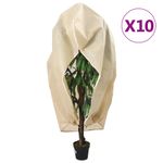 Casa si Gradina - Gradinarit si plante - Unelte gradinarit - Accesorii pentru unelte gradinarit - Huse de plante din fleece cu fermoar 10 buc 70 g/m² 1,55x1,55 m - Infinity.ro