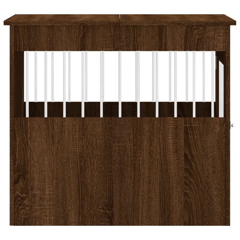 Petshop - Accesorii petshop - Culcusuri si custi - Custi interior si exterior - Lada pentru caini, stejar maro, 64,5x80x71 cm, lemn compozit - Infinity.ro