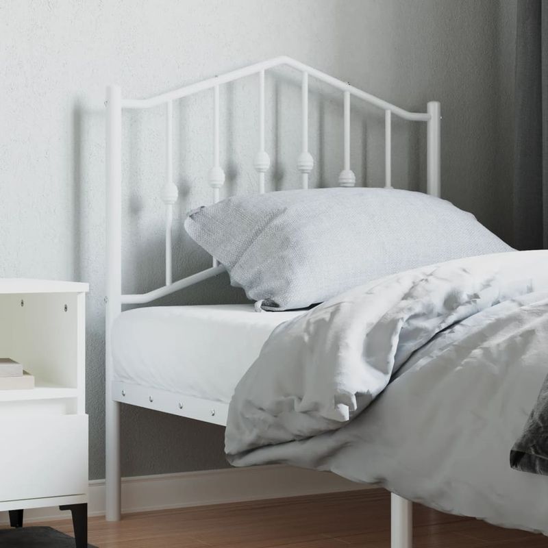 Casa si Gradina - Mobilier - Paturi si accesorii - Accesorii paturi - Tablie de pat metalica, alb, 80 cm - Infinity.ro