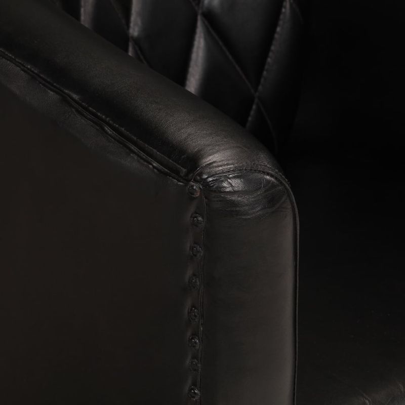 Casa si Gradina - Mobilier - Scaune si fotolii - Fotolii - Fotoliu tubular, negru, piele naturala - Infinity.ro
