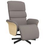 Casa si Gradina - Mobilier - Scaune si fotolii - Fotolii - Fotoliu rabatabil cu suport de picioare, gri taupe, textil - Infinity.ro