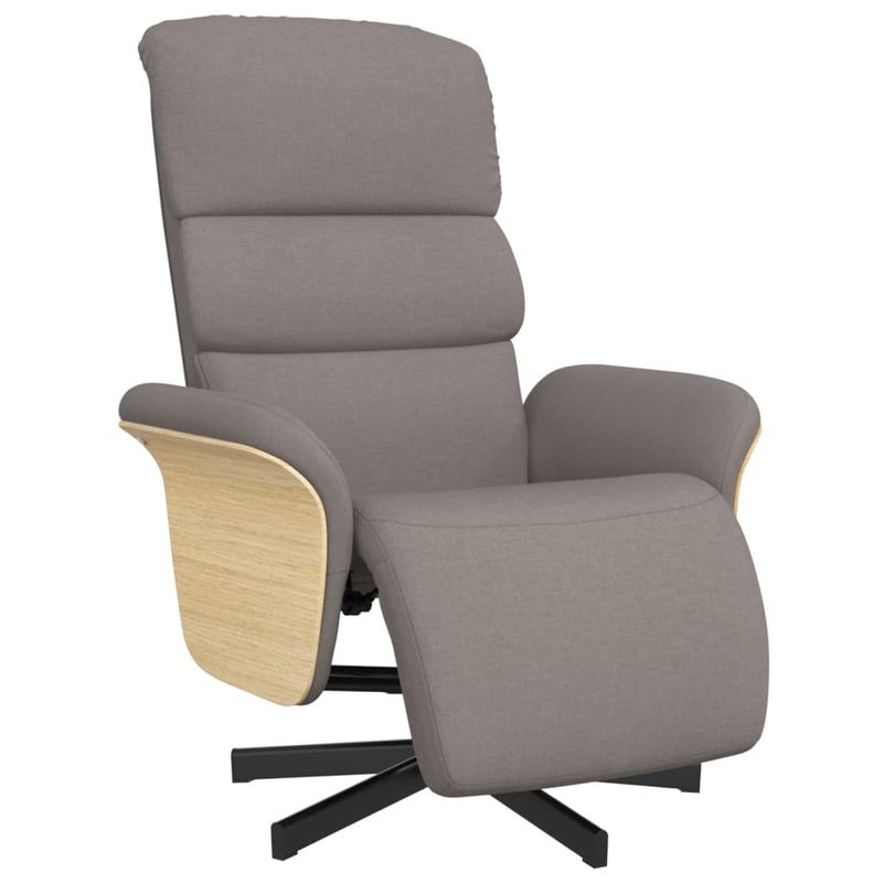 Casa si Gradina - Mobilier - Scaune si fotolii - Fotolii - Fotoliu rabatabil cu suport de picioare, gri taupe, textil - Infinity.ro