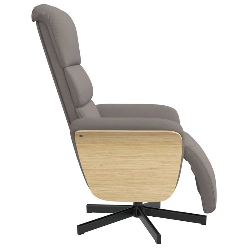 Casa si Gradina - Mobilier - Scaune si fotolii - Fotolii - Fotoliu rabatabil cu suport de picioare, gri taupe, textil - Infinity.ro