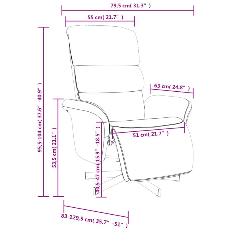 Casa si Gradina - Mobilier - Scaune si fotolii - Fotolii - Fotoliu rabatabil cu suport de picioare, gri taupe, textil - Infinity.ro