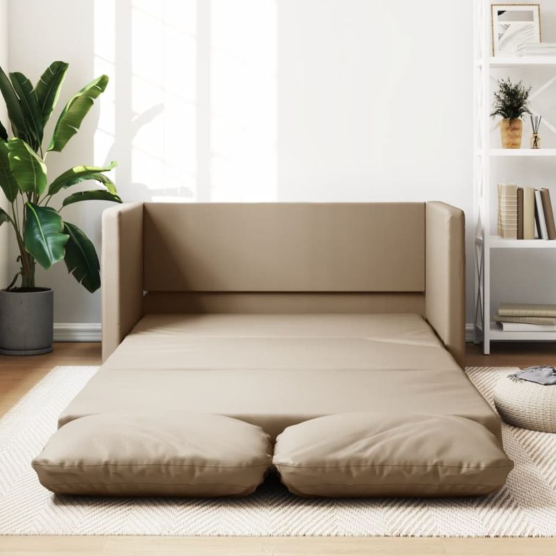 Casa si Gradina - Mobilier - Canapele si coltare - Canapele - Canapea extensibila 2 in 1, cappuccino, 112x174x55 cm piele eco - Infinity.ro