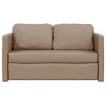 Casa si Gradina - Mobilier - Canapele si coltare - Canapele - Canapea extensibila 2 in 1, cappuccino, 112x174x55 cm piele eco - Infinity.ro
