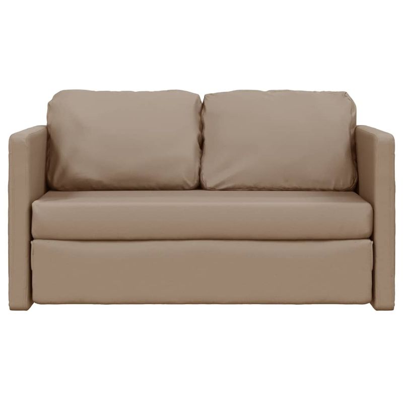 Casa si Gradina - Mobilier - Canapele si coltare - Canapele - Canapea extensibila 2 in 1, cappuccino, 112x174x55 cm piele eco - Infinity.ro