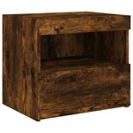 Casa si Gradina - Mobilier - Comode si corpuri - Noptiere - Noptiera cu lumini LED, stejar fumuriu, 50x40x45 cm - Infinity.ro