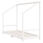 Casa si Gradina - Mobilier - Mobilier copii - Patuturi copii - Cadru de pat pentru copii, alb, 2x(80x200)cm, lemn masiv de pin - Infinity.ro