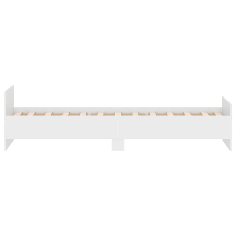 Casa si Gradina - Mobilier - Paturi si accesorii - Paturi - Cadru de pat mic single, alb, 75x190 cm, lemn prelucrat - Infinity.ro