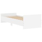Casa si Gradina - Mobilier - Paturi si accesorii - Paturi - Cadru de pat mic single, alb, 75x190 cm, lemn prelucrat - Infinity.ro
