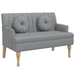 Casa si Gradina - Mobilier - Canapele si coltare - Banchete - Bancheta cu perne, gri deschis, 113x64,5x75,5 cm, textil - Infinity.ro