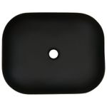 Casa si Gradina - Sanitare - Lavoar baie si accesorii - Lavoare si piedestale - Lavoar de blat, 48x37,5x13,5 cm, ceramica, dreptunghi, negru și gri - Infinity.ro