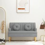 Casa si Gradina - Mobilier - Canapele si coltare - Banchete - Bancheta cu perne, gri deschis, 113x64,5x75,5 cm, textil - Infinity.ro