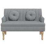 Casa si Gradina - Mobilier - Canapele si coltare - Banchete - Bancheta cu perne, gri deschis, 113x64,5x75,5 cm, textil - Infinity.ro