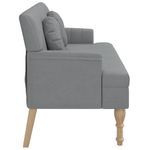 Casa si Gradina - Mobilier - Canapele si coltare - Banchete - Bancheta cu perne, gri deschis, 113x64,5x75,5 cm, textil - Infinity.ro