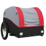 Sport si Outdoor - Ciclism - Accesorii pentru biciclete - Remorci biciclete - Remorca pentru biciclete, negru și rosu, 45 kg, fier, mărime 133x68x68 cm - Infinity.ro