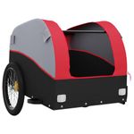 Sport si Outdoor - Ciclism - Accesorii pentru biciclete - Remorci biciclete - Remorca pentru biciclete, negru și rosu, 45 kg, fier, mărime 133x68x68 cm - Infinity.ro