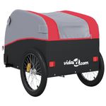 Sport si Outdoor - Ciclism - Accesorii pentru biciclete - Remorci biciclete - Remorca pentru biciclete, negru și rosu, 45 kg, fier, mărime 133x68x68 cm - Infinity.ro