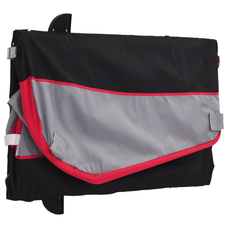 Sport si Outdoor - Ciclism - Accesorii pentru biciclete - Remorci biciclete - Remorca pentru biciclete, negru și rosu, 45 kg, fier, mărime 133x68x68 cm - Infinity.ro