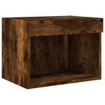 Casa si Gradina - Mobilier - Comode si corpuri - Comode - Unitati de perete TV cu LED-uri, 5 piese, stejar fumuriu, lemn - Infinity.ro