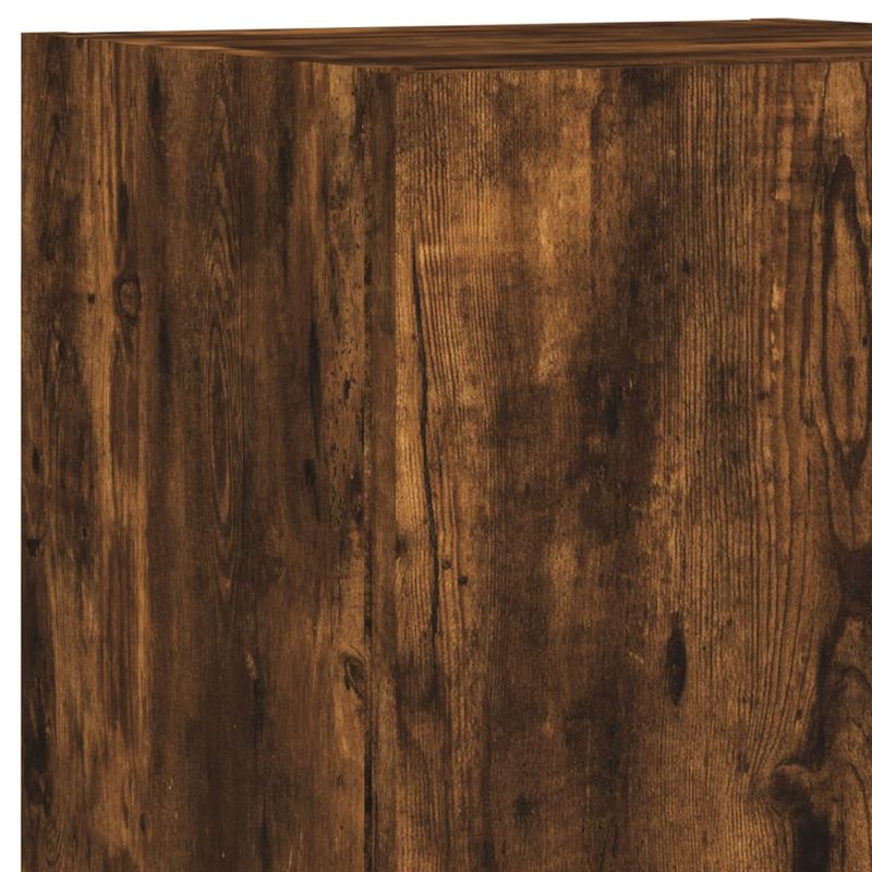 Casa si Gradina - Mobilier - Comode si corpuri - Comode - Unitati de perete TV cu LED-uri, 5 piese, stejar fumuriu, lemn - Infinity.ro