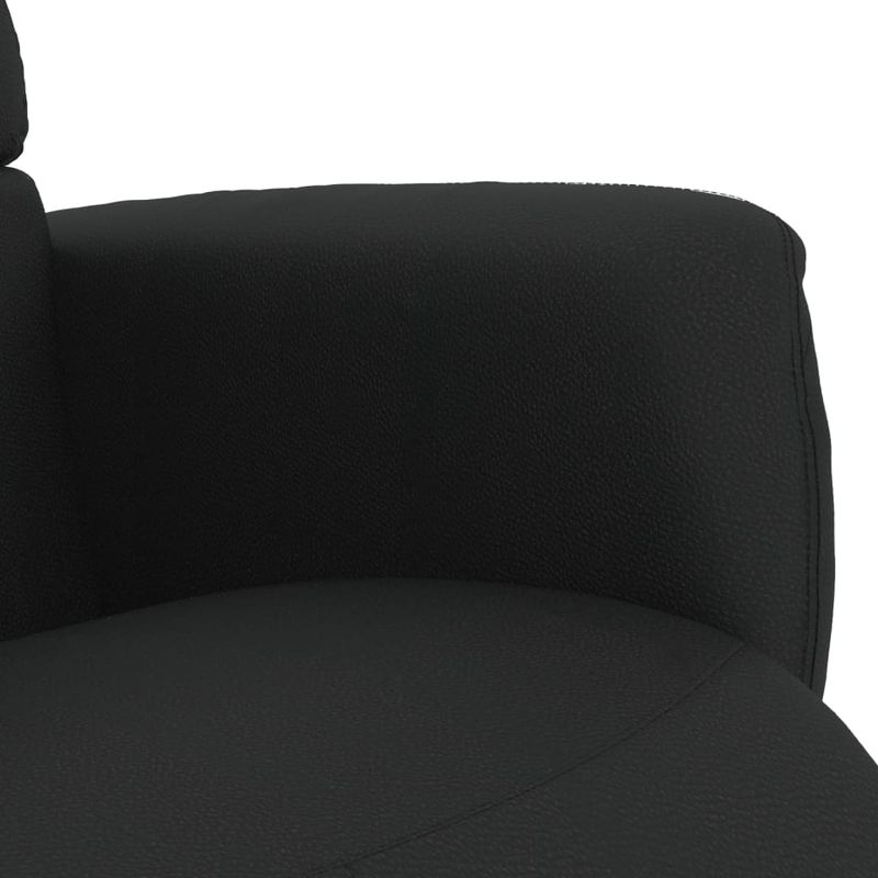 Casa si Gradina - Mobilier - Scaune si fotolii - Fotolii - Fotoliu rabatabil cu suport de picioare, negru, piele ecologica - Infinity.ro