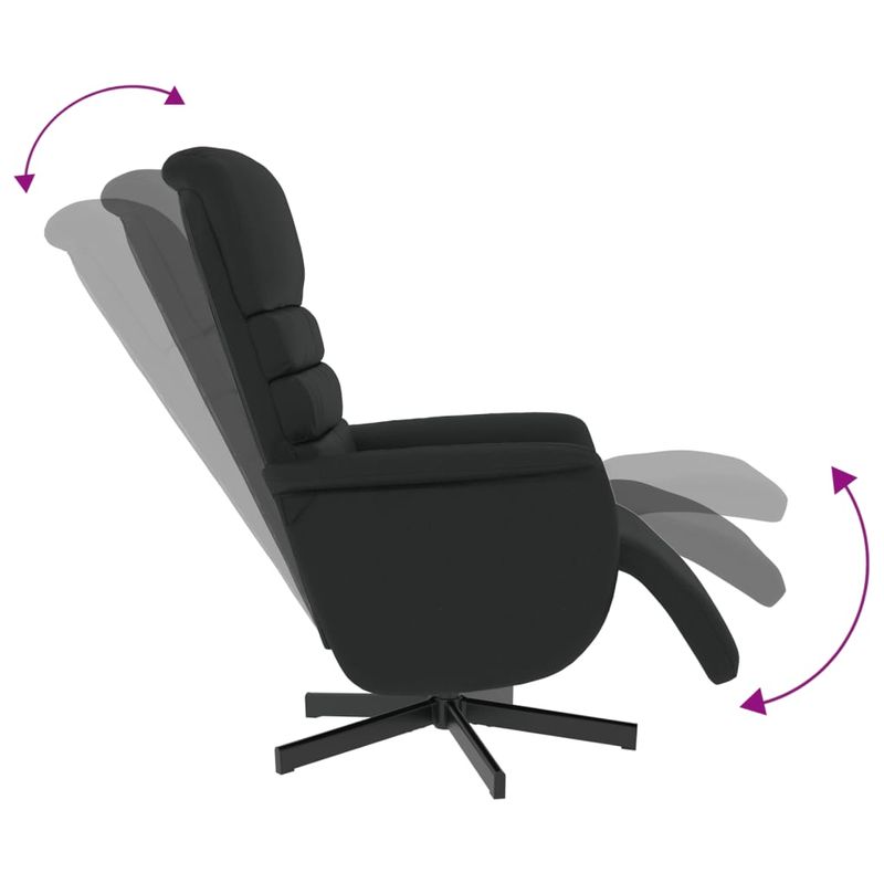 Casa si Gradina - Mobilier - Scaune si fotolii - Fotolii - Fotoliu rabatabil cu suport de picioare, negru, piele ecologica - Infinity.ro
