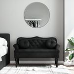 Casa si Gradina - Mobilier - Canapele si coltare - Banchete - Bancheta cu perne, negru, 120,5x65x75 cm, catifea - Infinity.ro