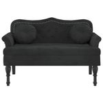 Casa si Gradina - Mobilier - Canapele si coltare - Banchete - Bancheta cu perne, negru, 120,5x65x75 cm, catifea - Infinity.ro
