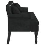 Casa si Gradina - Mobilier - Canapele si coltare - Banchete - Bancheta cu perne, negru, 120,5x65x75 cm, catifea - Infinity.ro