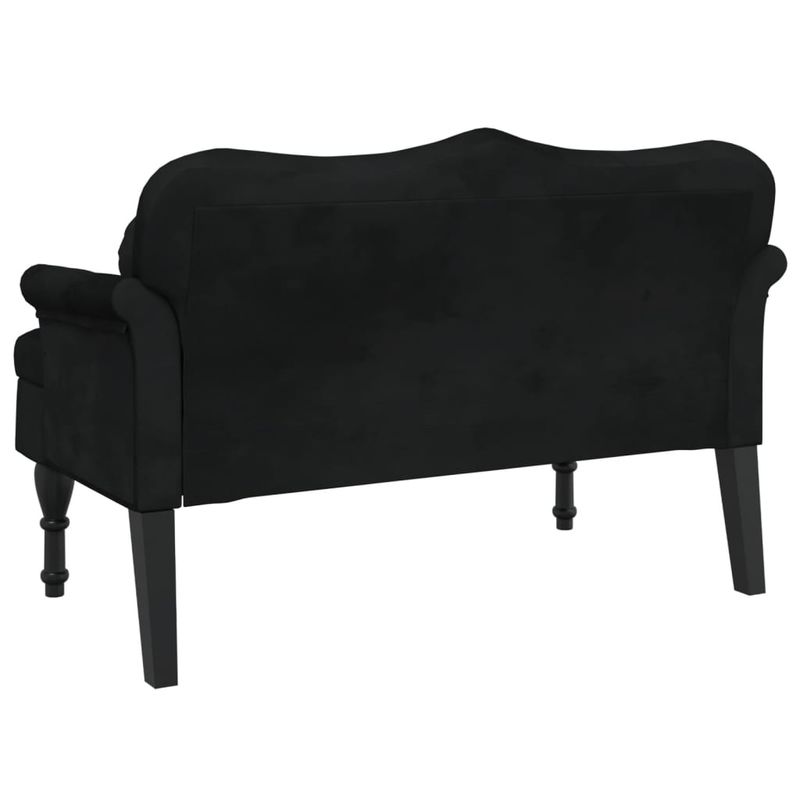 Casa si Gradina - Mobilier - Canapele si coltare - Banchete - Bancheta cu perne, negru, 120,5x65x75 cm, catifea - Infinity.ro