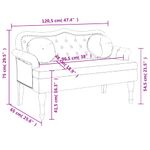 Casa si Gradina - Mobilier - Canapele si coltare - Banchete - Bancheta cu perne, negru, 120,5x65x75 cm, catifea - Infinity.ro