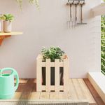 Casa si Gradina - Gradinarit si plante - Plante si ghivece - Ghivece si suporturi - Jardiniera gradina design gard, 40x40x40 cm, lemn masiv de pin - Infinity.ro