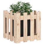 Casa si Gradina - Gradinarit si plante - Plante si ghivece - Ghivece si suporturi - Jardiniera gradina design gard, 40x40x40 cm, lemn masiv de pin - Infinity.ro
