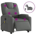 Ingrijire personala si Cosmetice - Sanatate si wellness - Articole wellness - Fotolii de masaj - Fotoliu electric de masaj rabatabil, gri inchis, textil - Infinity.ro