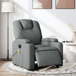 Ingrijire personala si Cosmetice - Sanatate si wellness - Articole wellness - Fotolii de masaj - Fotoliu electric de masaj rabatabil, gri inchis, textil - Infinity.ro