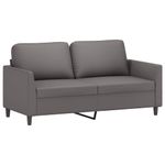 Casa si Gradina - Mobilier - Canapele si coltare - Canapele - Canapea cu 2 locuri, gri, 140 cm, piele ecologica - Infinity.ro